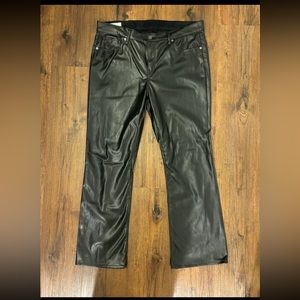 Gap black faux leather jeans. Size 16 short